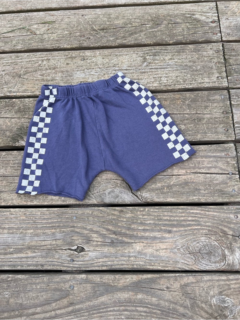 Grayson mini Kids Navy Blue Checkerboard Knit Shorts size 5t